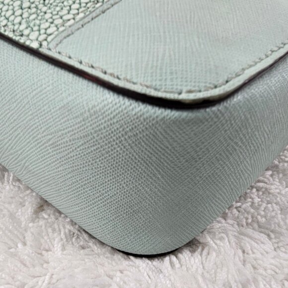 MICHAEL KORS Mint Green Patchwork Tiles Jet Set Camera Crossbody Bag Chain Strap - Picture 5 of 12